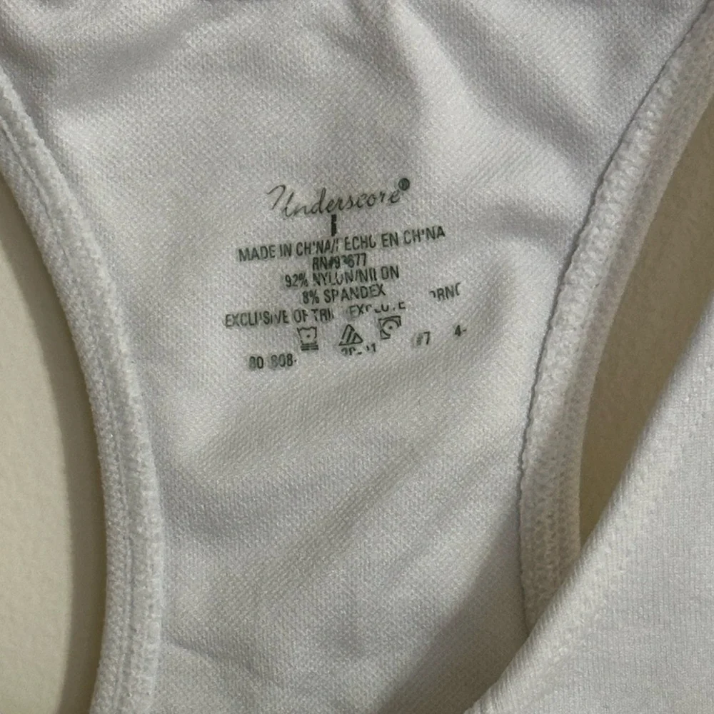 Underscore White Sports Bra,Size L